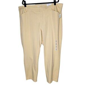 Old Navy 22 Skinny Pixie High Rise Stretch Pants Butter Yellow Office Career